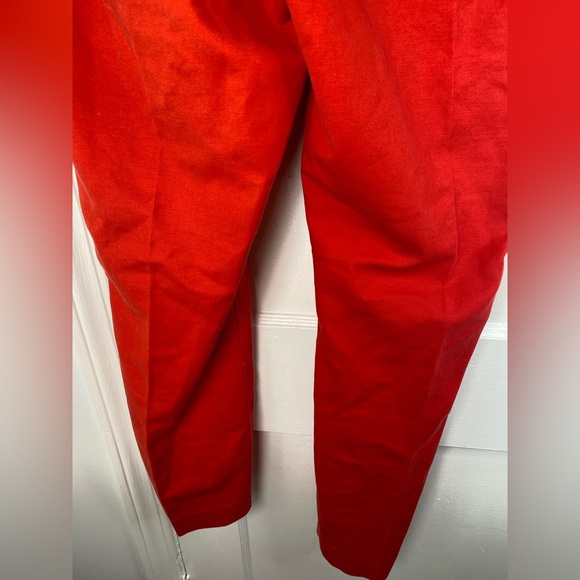 CROSBY 12 Designer Vibrant Red Dress Skinny Pants with Pockets - Picture 7 of 9